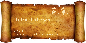 Pieler Heliodor névjegykártya